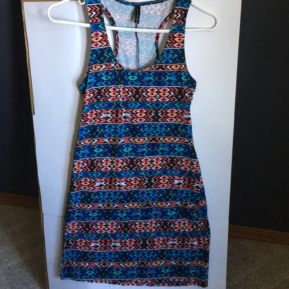Colorful Aztec Bodycon Dress